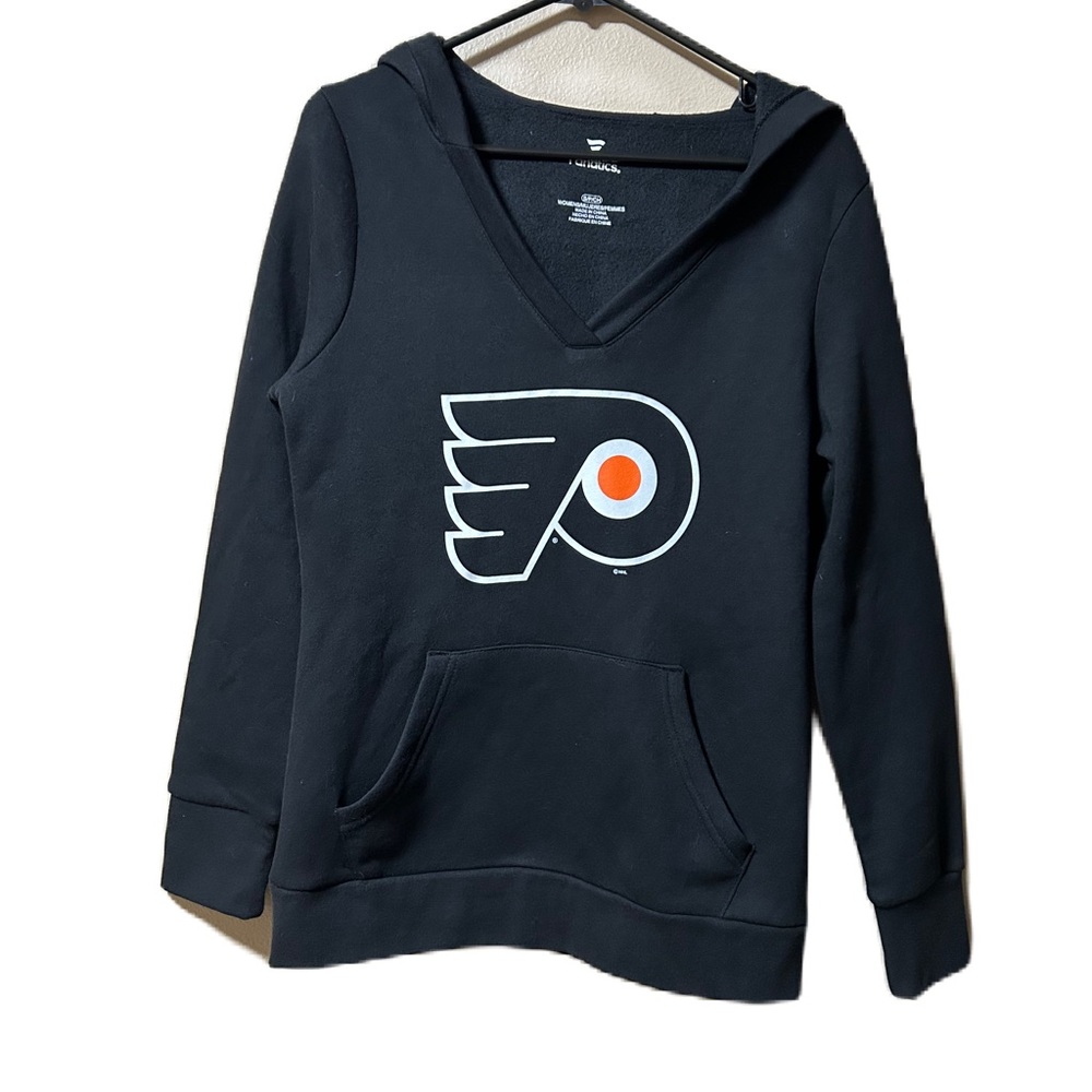 Fanatics Philadelphia Flyers Hoodie Sz Small Black Logo Sweatshirt Women’s NHL